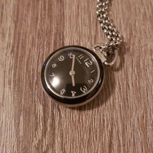 Classic clock long chain necklace